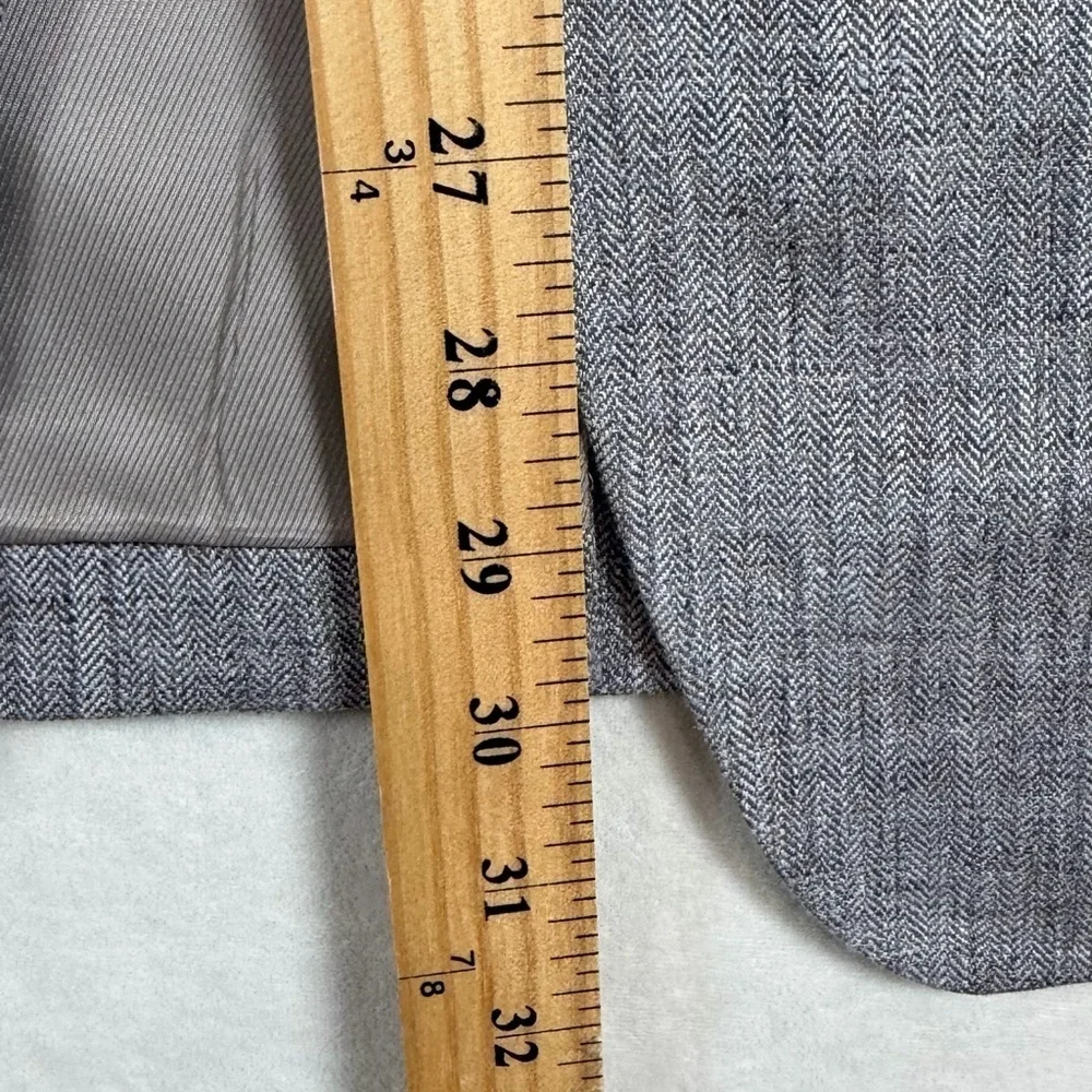 Banana Republic 100% Linen 44R Slim Fit Classic Gray Brown Sport Coat EUC